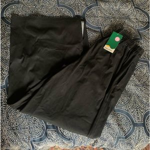 High waisted button zipper wide leg casual pants